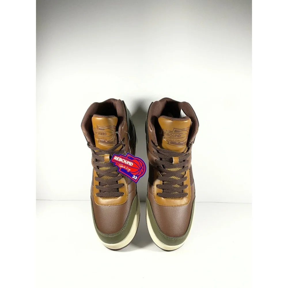 Patrick Ewing Rebound Mens High Top Basketball Sneakers Brown Green 1SMBE08-222